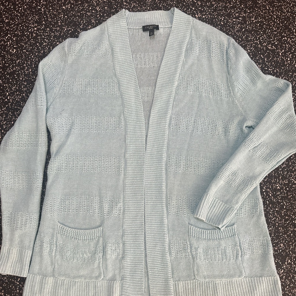 Talbots Light Blue Women's Cardigan Sweater